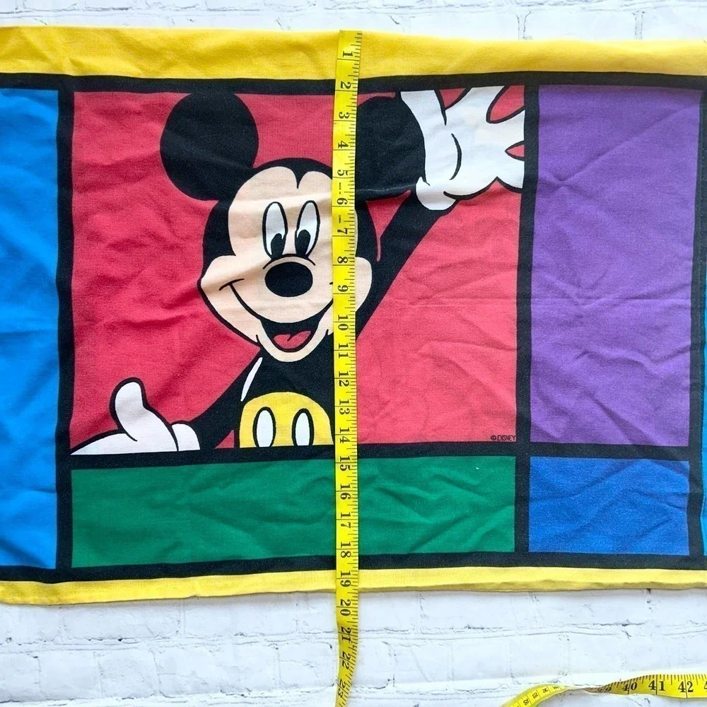 Pristine Vintage Disney Mickey Mouse Pluto Single Stitch Pillow Case
